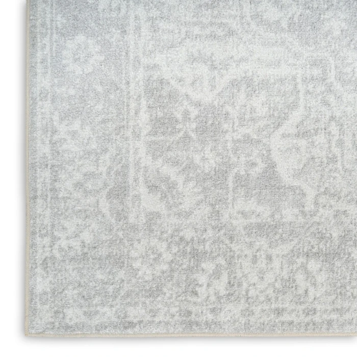 Nourison Astra Machine Washable Grey ASW12 9 ft. X 12 ft. Rect. Rug