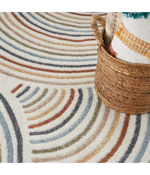 Nourison Astra Machine Washable Area Rug ASW08 Ivory/Multi