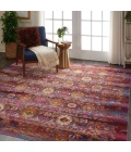 Nourison Vintage Kashan Area Rug VKA03-Red/Multicolor