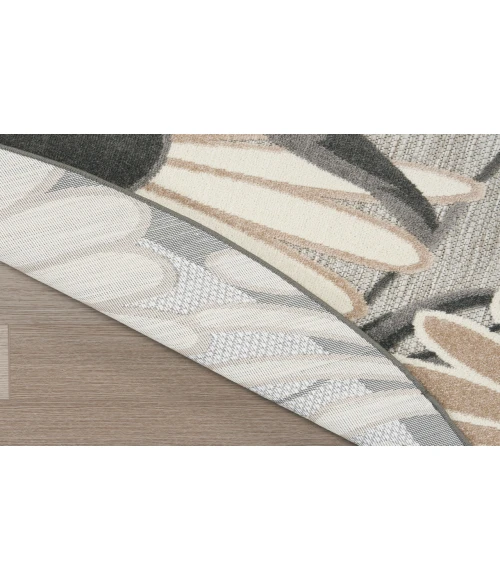 Nourison Aloha Beige ALH33 5 ft. 3 in. Round Rug