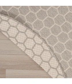 Nourison Home Twist Reversible TWS01 Grey 8 ft. Round Area Rug