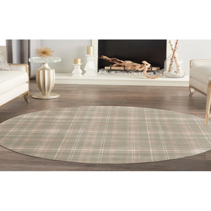 Nourison Grafix Olive GRF03 8 ft. Round Rug