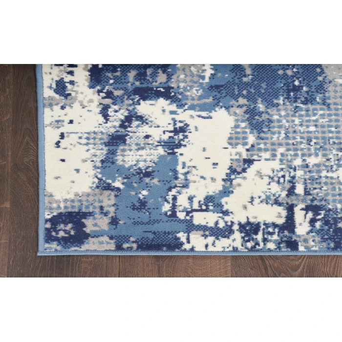 Nourison Grafix Navy Blue GRF38 2 ft. X 6 ft. Rectangle Rug