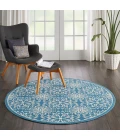 Nourison Jubilant Round Area Rug JUB06-Ivory/Blue