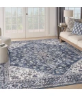 Nourison Machine Washable Series 1 Navy Ivory SR104 9 ft. X 12 ft. Rect. Rug