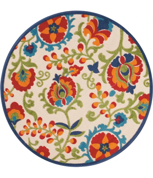 Nourison Aloha Round Area Rug ALH17-Multicolor