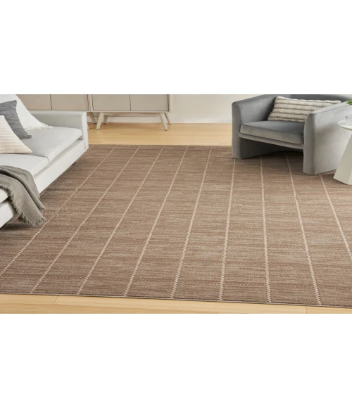 Nourison Serenity Home Mocha Ivory SRH05 7 ft. 10 in. X 9 ft. 10 in. Rectangle Rug