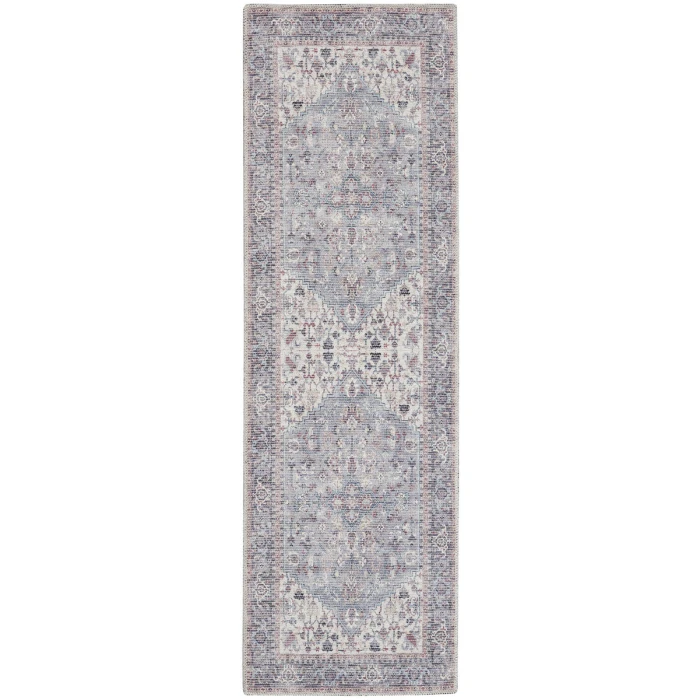 Nicole Curtis Machine Washable Series 1 Area Rug SR104 Grey