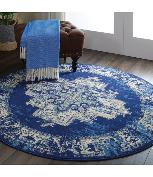 Nourison Grafix Area Rug GRF14-Navy Blue