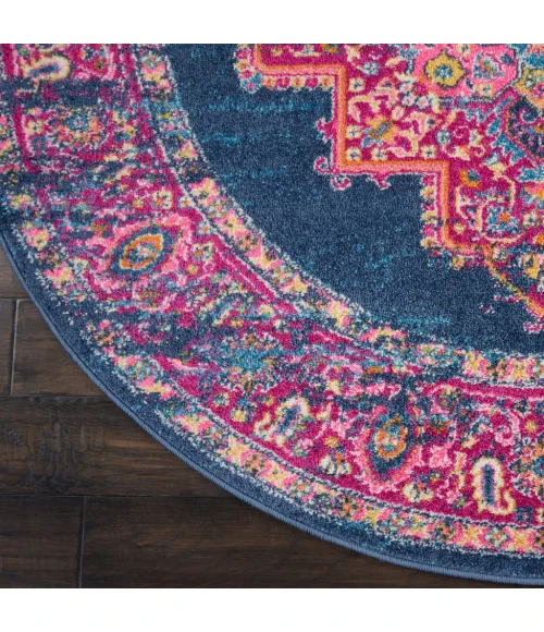 Nourison Passion Round Area Rug PSN03-Blue