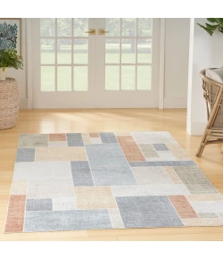 Nourison Home Astra Machine Washable ASW09 Multicolor 6 ft. 7 in. X 9 ft. Area Rug