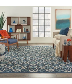 Nourison Home Caribbean CRB02 Navy 6 ft. 7 in. X 9 ft. 6 in. Area Rug