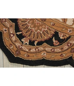 Nourison Home Heritage Hall Black HE19 6ft. x Freeform Free Form Rug