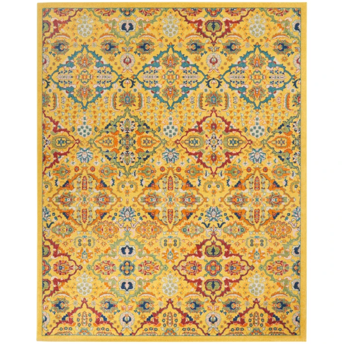 Nourison Allur Area Rug ALR03 Yellow Multicolor