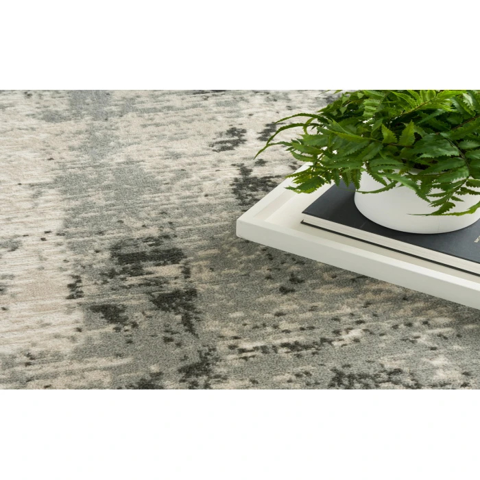 Nourison Serenity Home Ivory Grey SRH06 3 ft. 11 in. X 5 ft. 11 in. Rectangle Rug