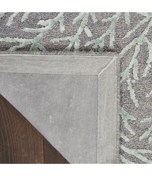 Michael Amini Ma30 Star Area Rug SMR03 Slate/Teal 4' x 6'