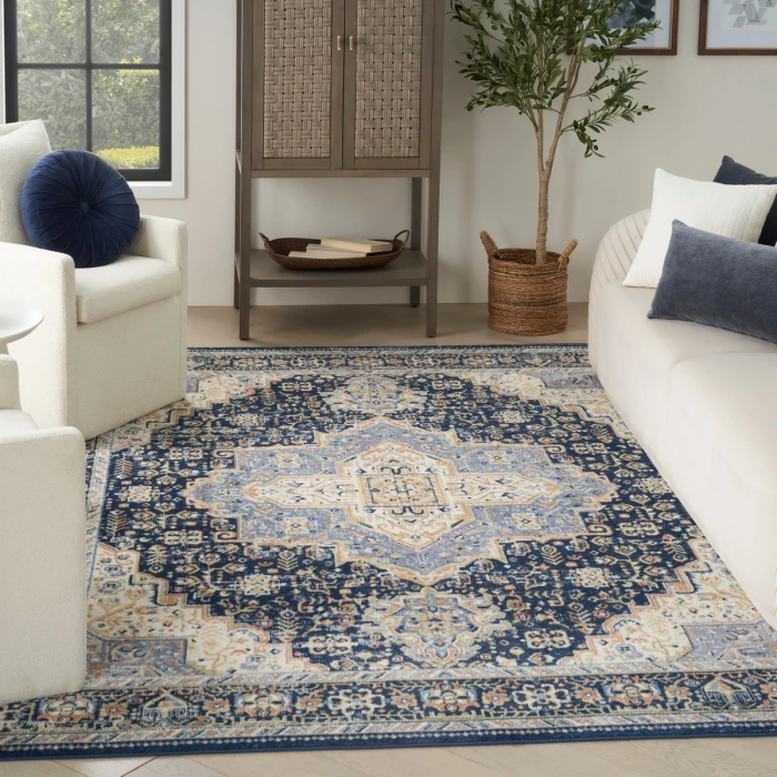 Nourison Nourison Essentials Persian Navy NRE07 6 ft. X 9 ft. Rect. Rug
