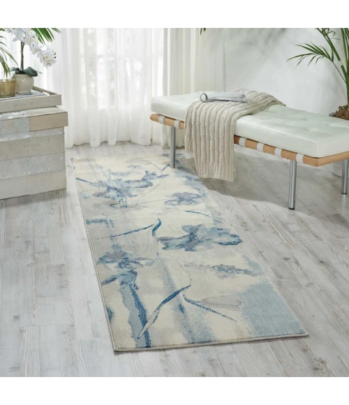 Nourison Somerset Runner Area Rug ST18-Ivory/Blue