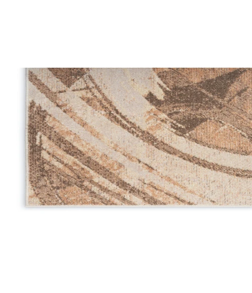 Nourison Astra Machine Washable Beige ASW14 4 ft. X 6 ft. Rectangle Rug