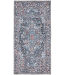 Nourison Home New Concept Washables SR101 Light Blue Multicolr 2 ft. X 3 ft. 9 in. Area Rug