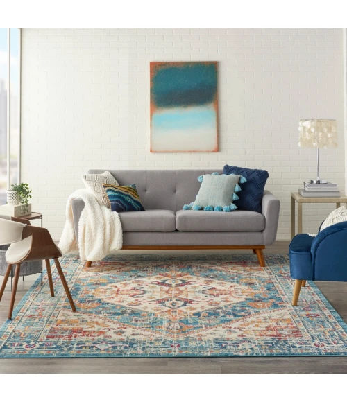 Nourison Passion Area Rug PSN23-Ivory/Light Blue