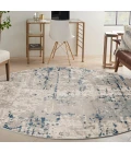 Nourison Quarry Ivory Grey Blue QUA01 10 ft. X Round Rug