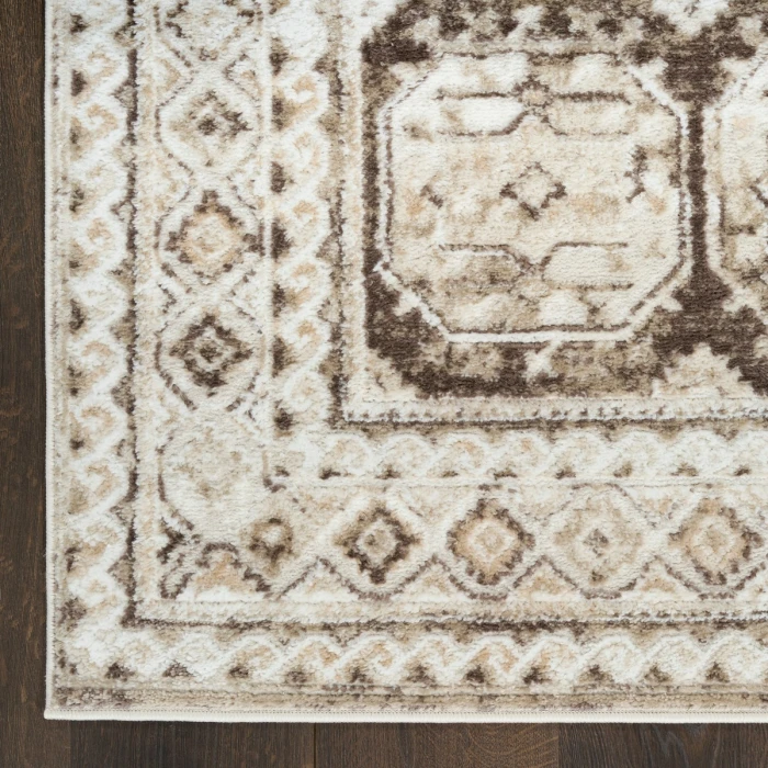 Nourison Dekor Ivory Brown DEK01 2 ft. X 4 ft. Rect. Rug