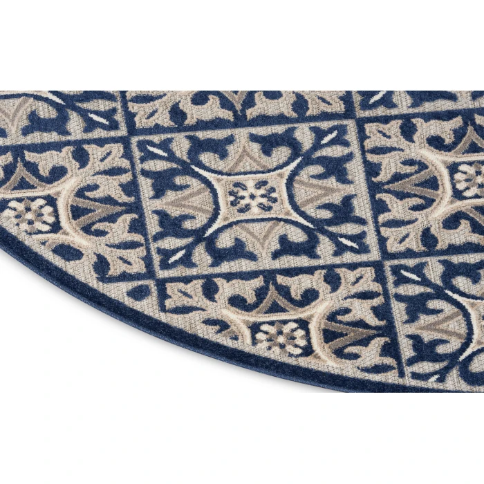 Nourison Aloha Blue ALH34 7’10” Round Rug