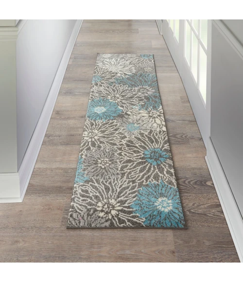Nourison Passion Runner Area Rug PSN17-Charcoal/Blue