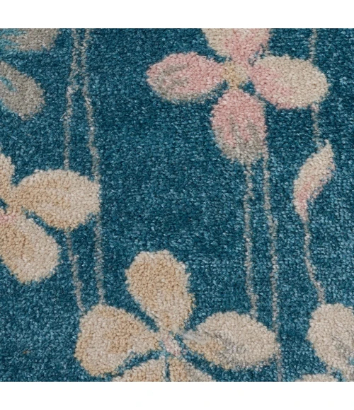 Nourison Tranquil Round Area Rug TRA04-Turquoise