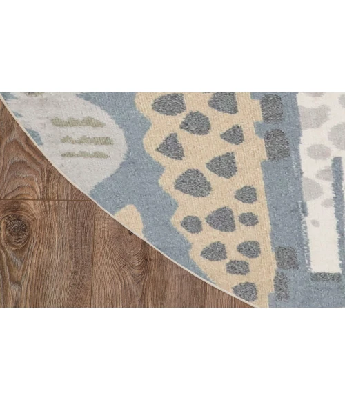 Nourison Astra Machine Washable Multicolor ASW01 4 ft. Round Rug