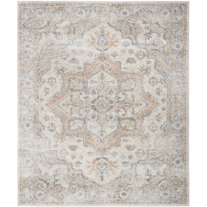Nourison Astra Machine Washable Area Rug ASW12 Silver Grey