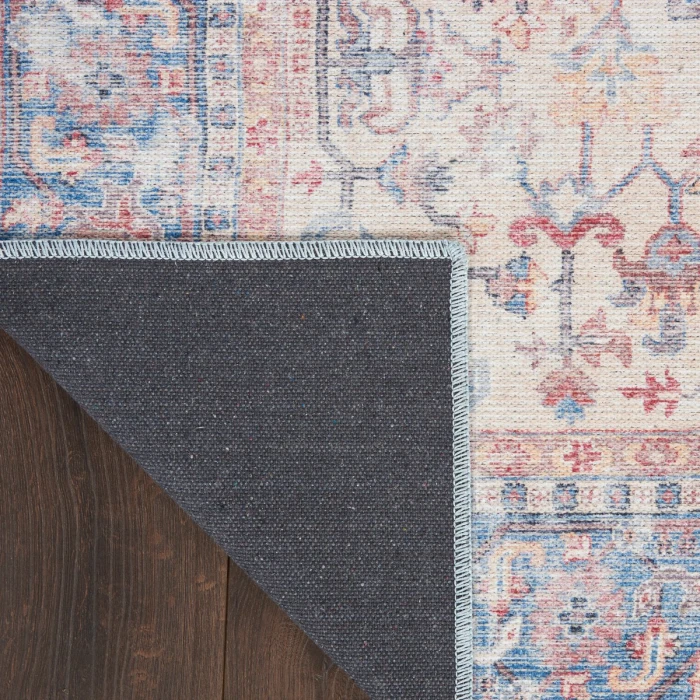 Nicole Curtis Machine Washable Series 1 Area Rug SR104 Blue/Multi 2' x 4'