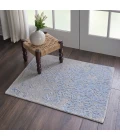 Nourison Silk Shadows Grey Blue SHA18 2 ft. X 3 ft. Rect. Rug