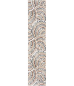 Nourison Home Astra Machine Washable ASW08 Ivory Multicolor 2 ft. 2 in. X 8 ft. Area Rug