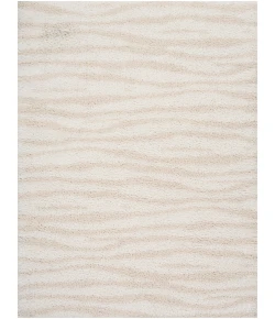 Nourison Home Modern Shag MMD05 Ivory Beige 5 ft. 3 in. X 7 ft. Area Rug