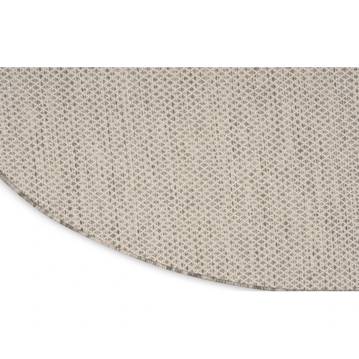 Nourison Courtyard Ivory/Silver COU01 5 ft. X 8 ft. Oval Rug