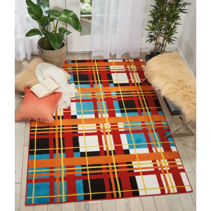 Nourison Home Oakdale Orange OKD01 7ft.10in. x 10ft. Rect. Rug