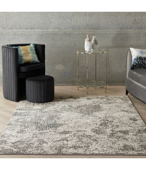Michael Amini MA90 Uptown Area Rug UPT02-Ivory/Grey