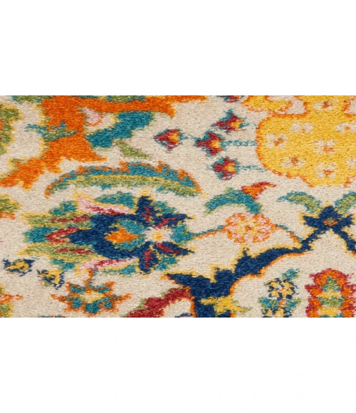 Nourison Allur Ivory Multicolor ALR03 4 ft. Round Rug