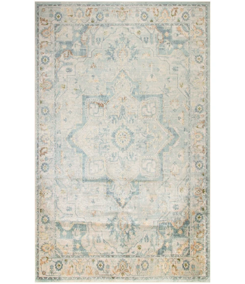 Nourison Astra Machine Washable Light Blue ASW12 6 ft. 7 in. X 9 ft. Rectangle Rug