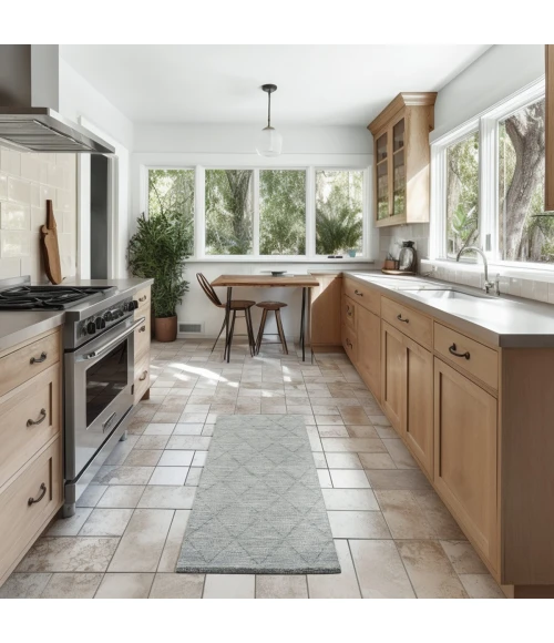 Nourison Wool Haven Blue WOH01 2 ft. X 6 ft. Rect. Rug