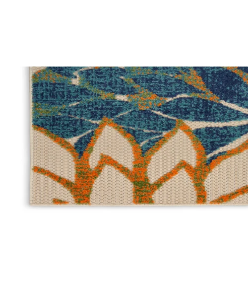 Nourison Aloha Blue Green ALH05 5 ft. 3 in. X 7 ft. 5 in. Rectangle Rug