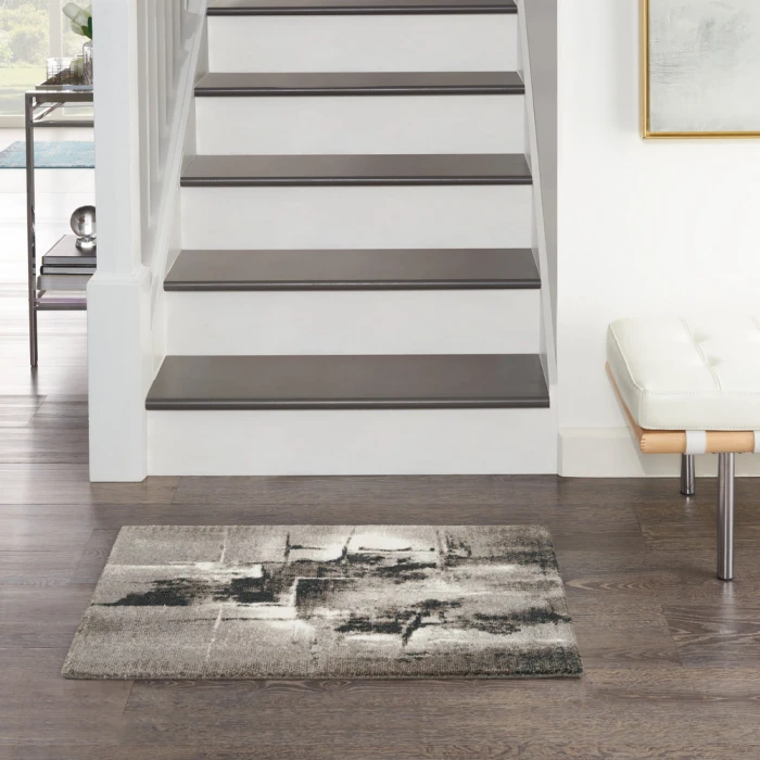 Nourison Twilight Area Rug TWI30 Grey/Ivory/Black
