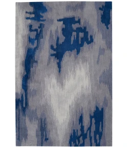 Nourison Home Symmetry SMM10 Grey/Blue 3 ft. 9 in. X 5 ft. 9 in. Area Rug
