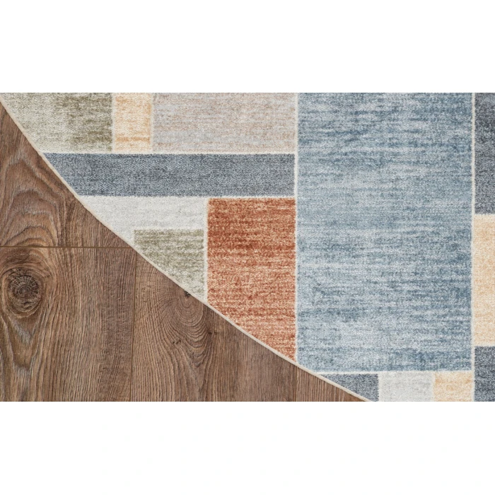 Nourison Astra Machine Washable Multicolor ASW09 5 ft. 3 in. Round Rug