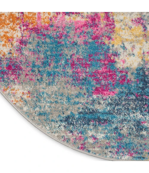 Nourison Passion Round Area Rug PSN36-Ivory/Multi