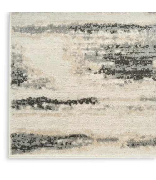 Nourison Serenity Home Grey Multicolor SRH12 6 ft. X 9 ft. Rect. Rug