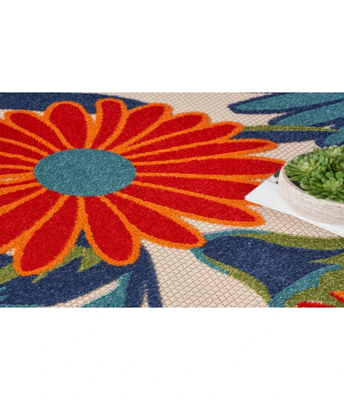 Nourison Aloha Multicolor ALH33 10 ft. Round Rug