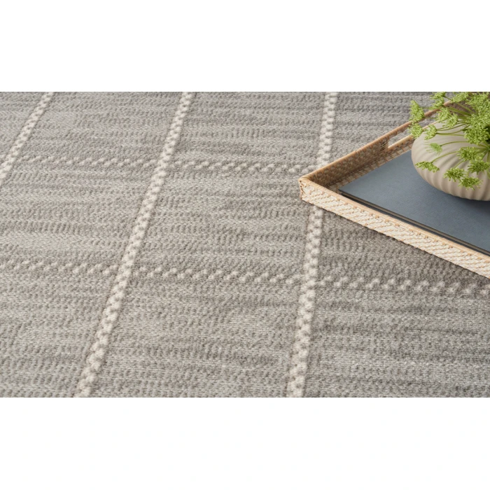 Nourison Serenity Home Light Grey SRH05 9 ft. X 12 ft. Rectangle Rug